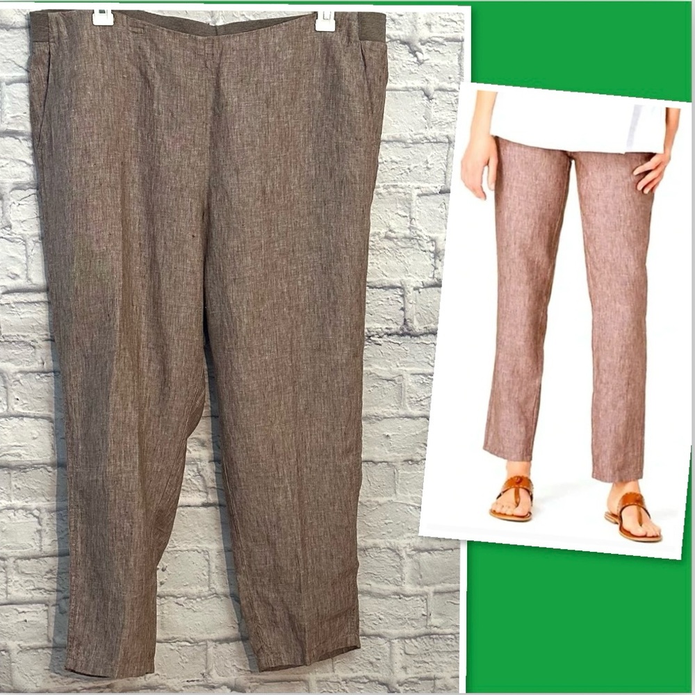 J. Jill (love linen) collection slim fit ankle pull on pants (EUC)
